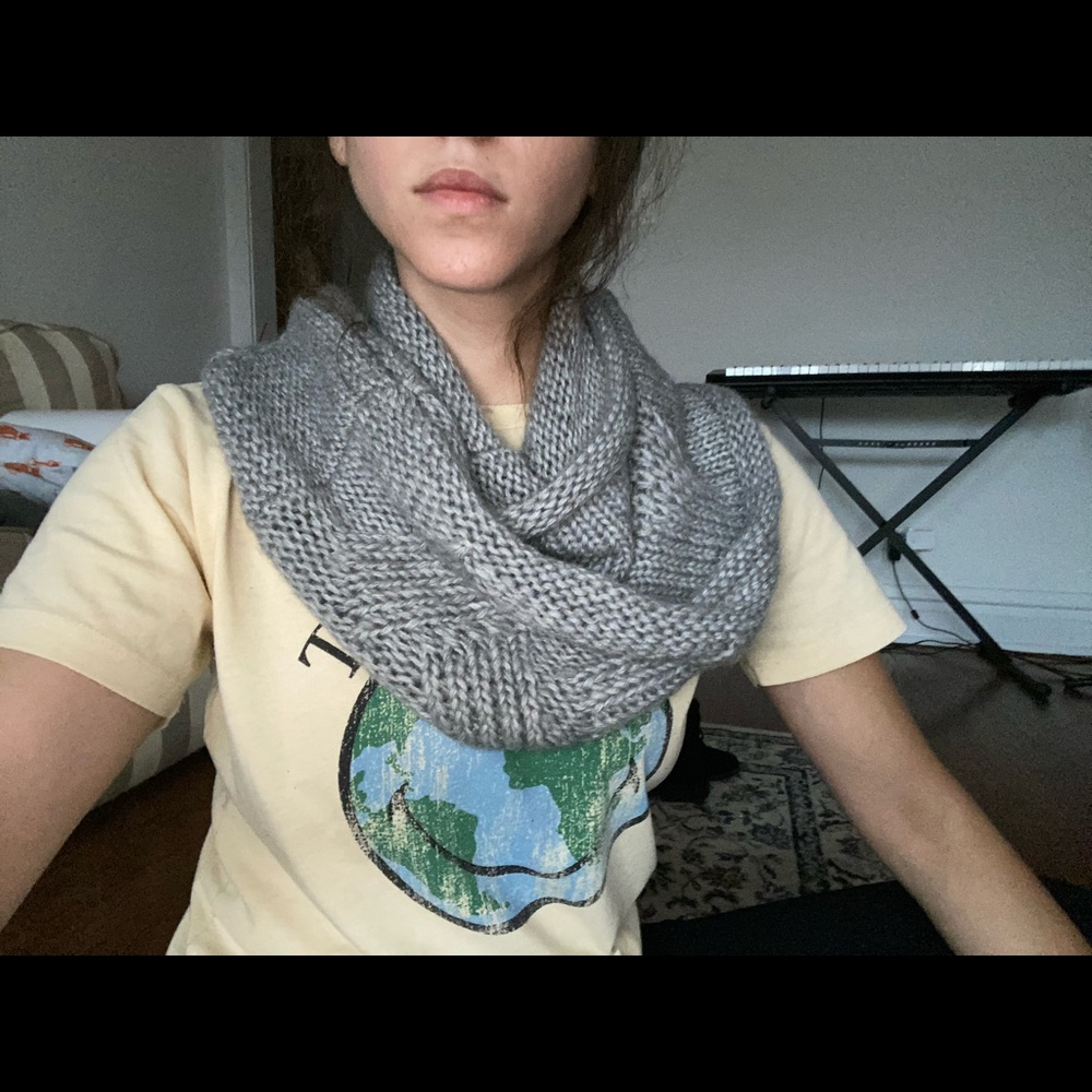 Gray Infinity Scarf